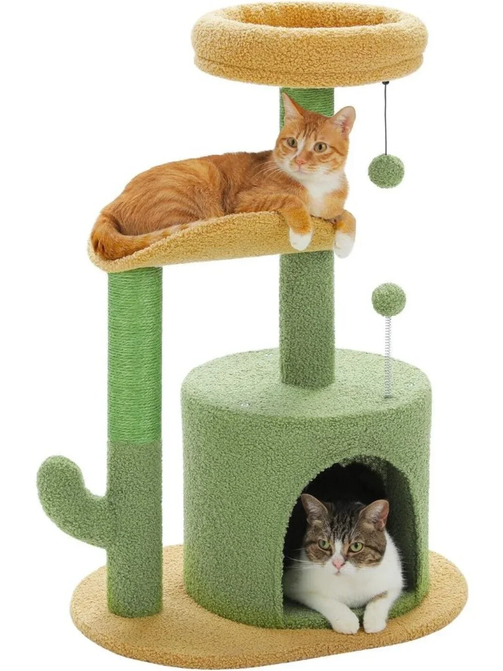 New 32-Inch Purple Flower Cat Tree Tower with Scratching Post - Condo for Cats